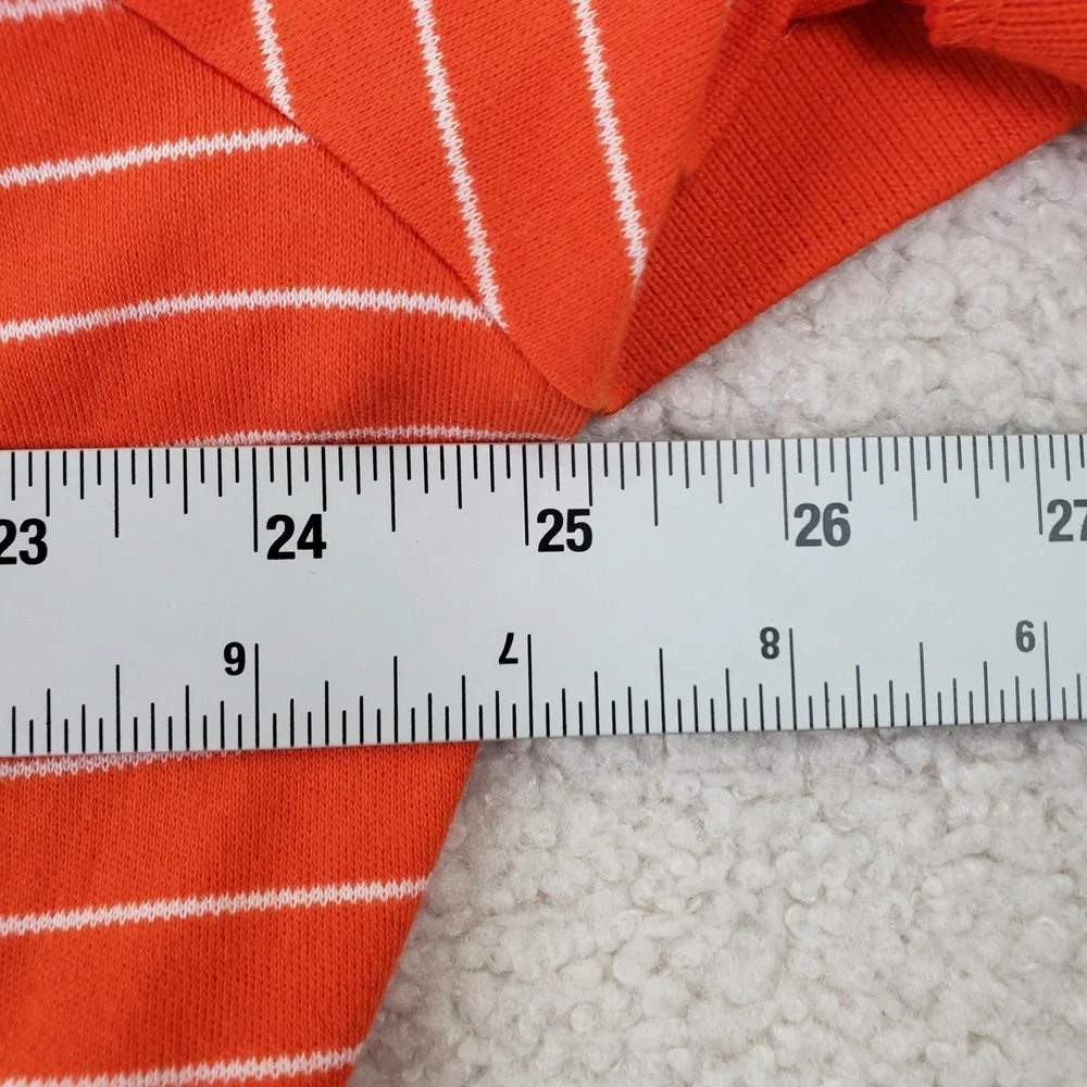 Polo Ralph Lauren Classic Fit Polo Shirt Mens XL Orange Striped Preppy Casual